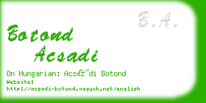 botond acsadi business card